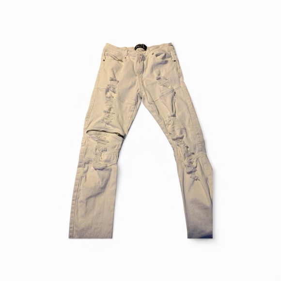 Rue21 White Distressed Men's Skinny Jeans - Picture 7 of 7